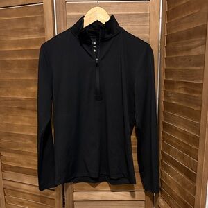 Lou & Grey Women's Black Quarter-Zip Sweatshirt